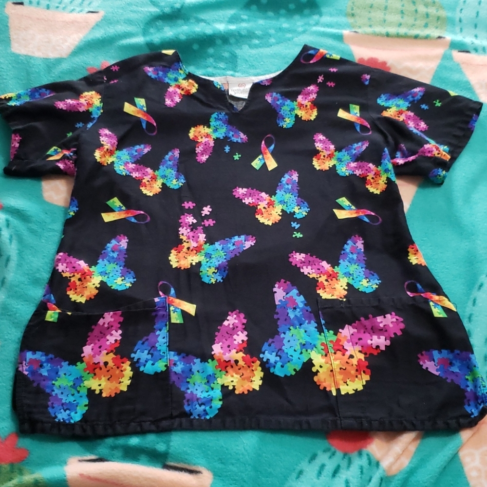 Trust Your Journey Size Small Scrub Top